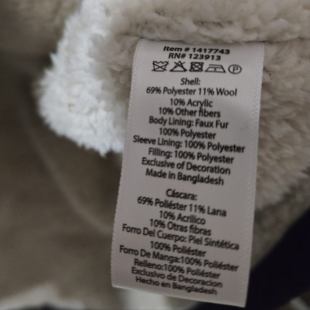 Jachs New York Wool Blend Sherpa Lined Button Front Jacket NWT Size: XL - Picture 7 of 8